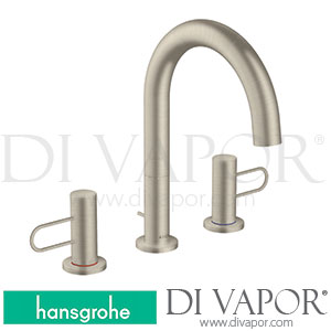 Hansgrohe 38054820 AXOR Uno 3-Hole Basin Mixer 160 with Loop Handles and Pop-Up Waste Set >04/17 Spare Parts