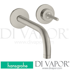 Hansgrohe 38116800 AXOR Uno Single Lever Basin Mixer for Concealed Installation Wall-Mounted with Spout 225 Mm and Escutcheons >11/16 Spare Parts