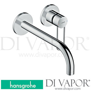 Hansgrohe 38125009 AXOR Uno Single Lever Basin Mixer for Concealed Installation Wall-Mounted with Loop Handle and Spout 225 Mm 3 Ticks >04/20 Spare Parts