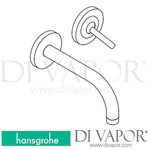 Hansgrohe 38126009 AXOR Uno Single Lever Basin Mixer for Concealed Installation Wall-Mounted with Spout 225 Mm and Escutcheons 2 Ticks >04/20 Spare Parts