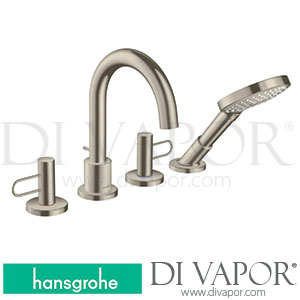 Hansgrohe 38445820 AXOR Uno 4-Hole Rim Mounted Bath Mixer with Loop Handles >04/17 Spare Parts