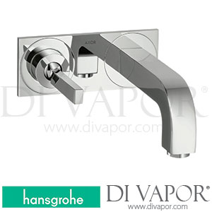Hansgrohe 39114009 AXOR Citterio Single Lever Basin Mixer for Concealed Installation Wall-Mounted with Pin Handle, Spout 220 Mm and Plate 2 Ticks >04/20 Spare Parts