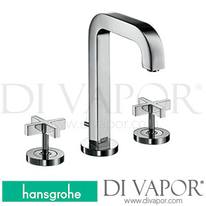 Hansgrohe 39133000 AXOR Citterio 3-Hole Basin Mixer 170 with Spout 140 Mm, Cross Handles, Escutcheons and Pop-Up Waste Set >12/09 Spare Parts