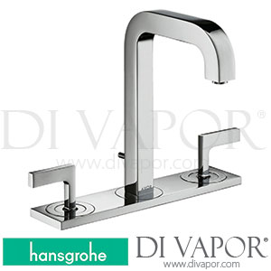 Hansgrohe 39136000 AXOR Citterio 3-Hole Basin Mixer 170 with Spout 140 Mm, Lever Handles, Plate and Pop-Up Waste Set >01/10 Spare Parts