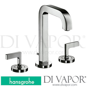 Hansgrohe 39141009 AXOR Citterio 3-Hole Basin Mixer 170 with Spout 140 Mm, Lever Handles, Escutcheons and Pop-Up Waste Set 2 Ticks >04/20 Spare Parts