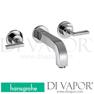Hansgrohe 39147000 AXOR Citterio 3-Hole Basin Mixer for Concealed Installation Wall-Mounted with Spout 222 Mm, Lever Handles and Escutcheons >01/10 Spare Parts