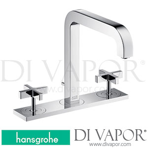 Hansgrohe 39154000 AXOR Citterio 3-Hole Basin Mixer with Pop-Up Waste Set and Spout 205 Mm, Cross Handles and Plate 01/10 - 12/17 Spare Parts