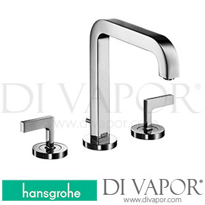 Hansgrohe 39155000 AXOR Citterio 3-Hole Basin Mixer 170 with Spout 205 Mm, Lever Handles, Escutcheons and Pop-Up Waste Set 12/09 - 12/17 Spare Parts