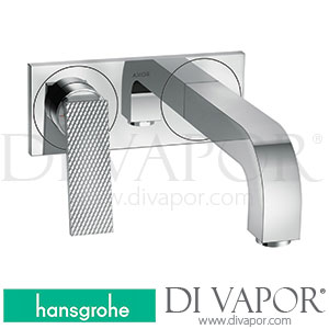 Hansgrohe 39171000 AXOR Citterio Single Lever Basin Mixer for Concealed Installation Wall-Mounted with Lever Handle, Spout 220 Mm and Plate - Rhombic Cut >04/21 Spare Parts