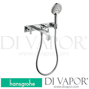 Hansgrohe 39441000 AXOR Citterio 3-Hole Bath Mixer for Concealed Installation Wall-Mounted with Cross Handles and Plate 07/05 - 12/16 Spare Parts