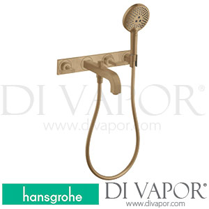 Hansgrohe 39442140 AXOR Citterio 3-Hole Bath Mixer for Concealed Installation Wall-Mounted with Lever Handles and Plate 12/16 - 04/20 Spare Parts