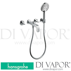 Hansgrohe 39447000 AXOR Citterio 3-Hole Bath Mixer for Concealed Installation Wall-Mounted with Cross Handles and Escutcheons 07/05 - 12/16 Spare Parts