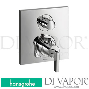 Hansgrohe 39720000 AXOR Citterio Thermostat for Concealed Installation with Shut-Off/ Diverter Valve and Lever Handle 04/03 - 06/08 Spare Parts