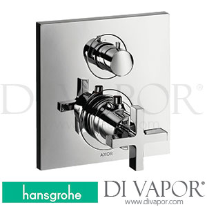 Hansgrohe 39725000 AXOR Citterio Thermostat for Concealed Installation with Shut-Off/ Diverter Valve and Cross Handle 04/03 - 06/08 Spare Parts