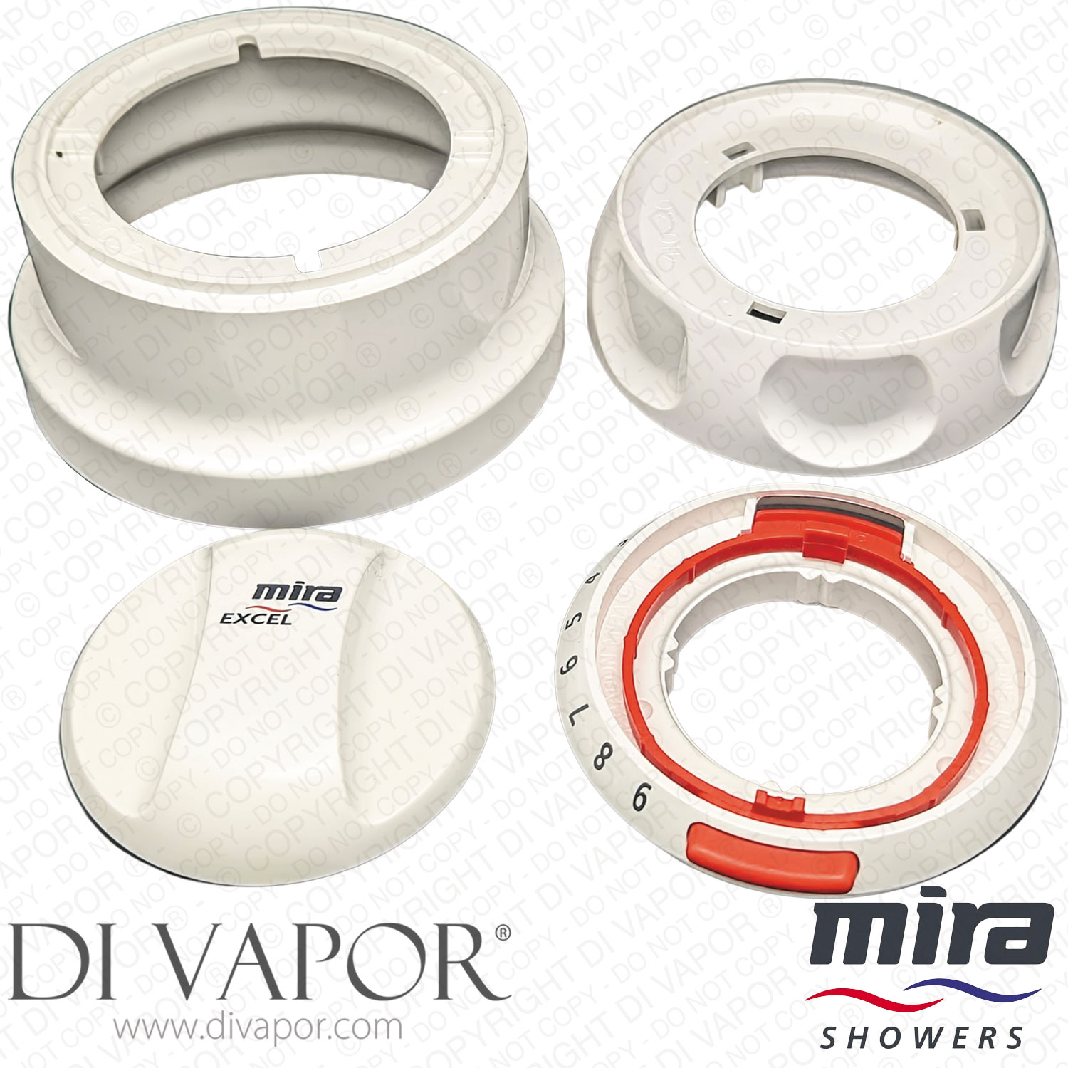 Mira Excel 410.52 Control Knob White