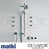 Matki 4221MF Precis Twin Outlet Thermostatic Shower Valve with Body Jets Kit and Handset Spare Parts