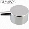 Round Chrome Flow Control Handle for Big Bathroom Shop Milano Nero - 4288M7R Compatible Spare