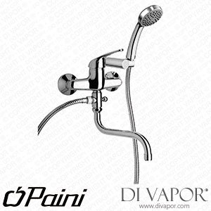 Paini 42CR104 Clay 100 External Bath Mixer Tap with Diverter and Adjustable Shower Kit Spare Parts