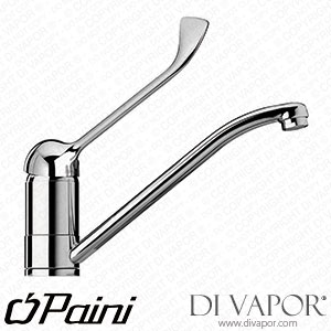 Paini 42CR573L Creta 100 Single Lever Kitchen Mixer Tap with Swivel Spout and Medical Lever Spare Parts