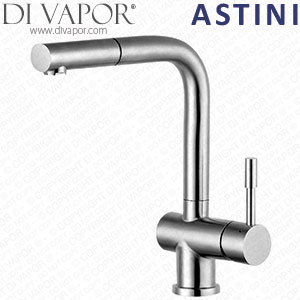 Astini Abele Pullout Rinse Stainless SteelKitchen Sink Mixer Tap HK67 Cartridge Compatible Spare - 43730AT