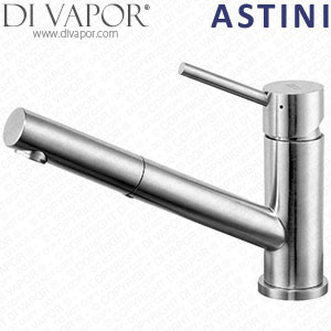 Astini Aldo Pullout Rinse Stainless Steel Kitchen Sink Mixer Tap HK70 Lever Cartridge Compatible Spare - 43790AT