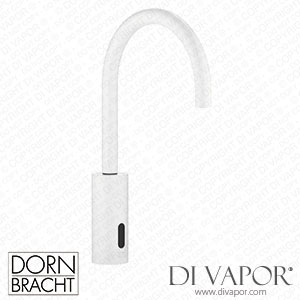 Dornbracht Series Specific Washstand Fitting with Electronic Opening and Closing Function without Pop-Up Waste - Matte White 44 521 660-10 Spare Parts