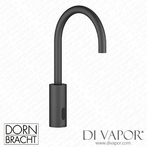 Dornbracht Series Specific Washstand Fitting with Electronic Opening and Closing Function without Pop-Up Waste - Matte Black 44 521 660-33 Spare Parts