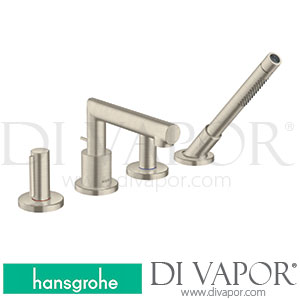 Hansgrohe 45444820 AXOR Uno 4-Hole Rim Mounted Bath Mixer with Zero Handles >04/17 Spare Parts