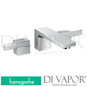 Hansgrohe 46061000 AXOR Edge 3-Hole Basin Mixer for Concealed Installation Wall-Mounted with Spout 190 Mm and Push-Open Waste Set - Diamond Cut >06/19 Spare Parts