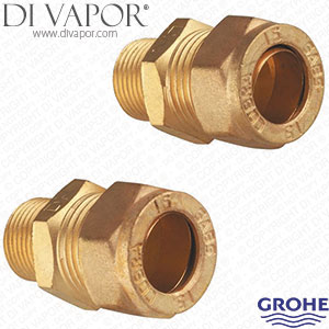 Grohe 46914000 15mm x 3/8 Adaptors (Pr) - Mixer