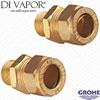 Grohe 46914000 15mm x 3/8 Adaptors (Pr) - Mixer