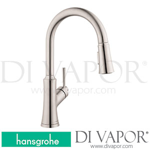 Hansgrohe 04793800 Joleena Single Lever Kitchen Mixer 15 7/8 , Pull-Out Spray, 2Jet Spare Parts >01/20