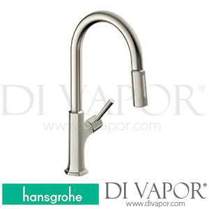 Hansgrohe 04827800 Locarno Single Lever Kitchen Mixer 230, Pull-Out Spray, 2Jet, Sbox Spare Parts >02/21