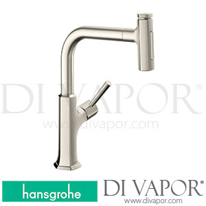 Hansgrohe 04828800 Locarno Select Single Lever Kitchen Mixer 320, Pull-Out Spray, 2Jet, Sbox Spare Parts >02/21