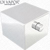 Arezzo Shower Valve Square Chrome Temperature Control Handle for RSV31 Thermostatic Cartridge - 4A5S4 Compatible Spare