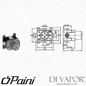 Paini 50CC690WB Universal Built-In Thermostatic Shower Mixer Spare Parts