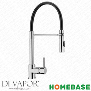 Homebase 517667 Pisa Pull and Spray Tap - Black & Chrome Spare Parts