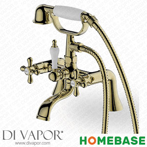 Homebase 519765 Gordale Bath Shower Mixer Tap - Gold Spare Parts