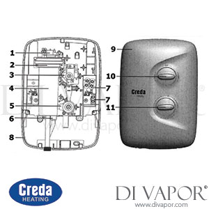 Creda 53562860 Vitality Electric Shower Spare Parts