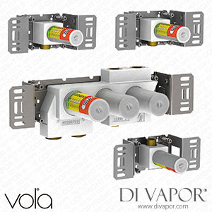 Vola Thermostatic Mixer with 3-Way Diverter Including Three Separate Outlet Sockets (5400A3) Spare Parts