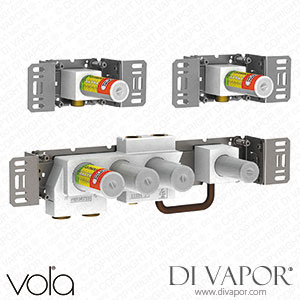 Vola Thermostatic Mixer with Diverter, Fixed Outlet Socket, and One Separate Outlet Socket, 200M (5400F) Spare Parts