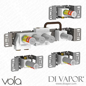 Vola Thermostatic Mixer with 4-Way Diverter, Fixed Outlet Socket, and 3 Separate Outlet Sockets (5400TA4) Spare Parts