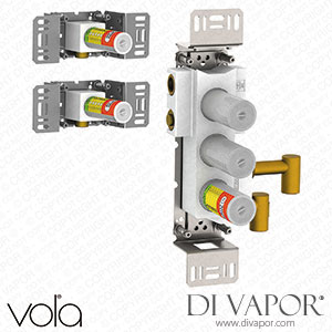 Vola Thermostatic Mixer with Diverter, for Vertical Mounting, and Two Separate Outlet Sockets (5600) Spare Parts