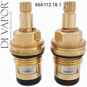 PAINI ASME A112.18.1 UPC ANSI NSF61 NK KK GN90 (A112181) Pair of Cartridges - 56mm Height - Cold & Hot Side
