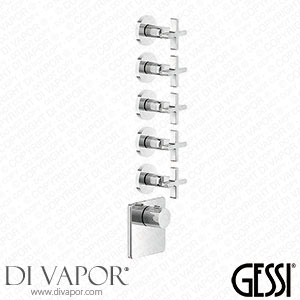 Gessi Inciso + Five Outlet Thermostatic High Capacity Shower Valve 58350#031 Spare Parts