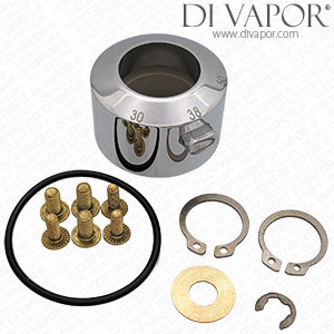 Dual Control Thermostatic Shower Valve Temperature Control Handle with Button