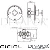 Cifial Concealed Shower Therm Manual Mixer 2 Outlets Spare Parts