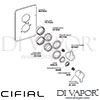 Cifial 600021CL Coule Thermostatic Shower Valve Dimension