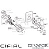 Cifial 600021CU Cudo Thermostatic Shower Valve Dimension