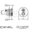 Cifial 600021ED Edwardian Thermostatic Shower Valve Dimensions